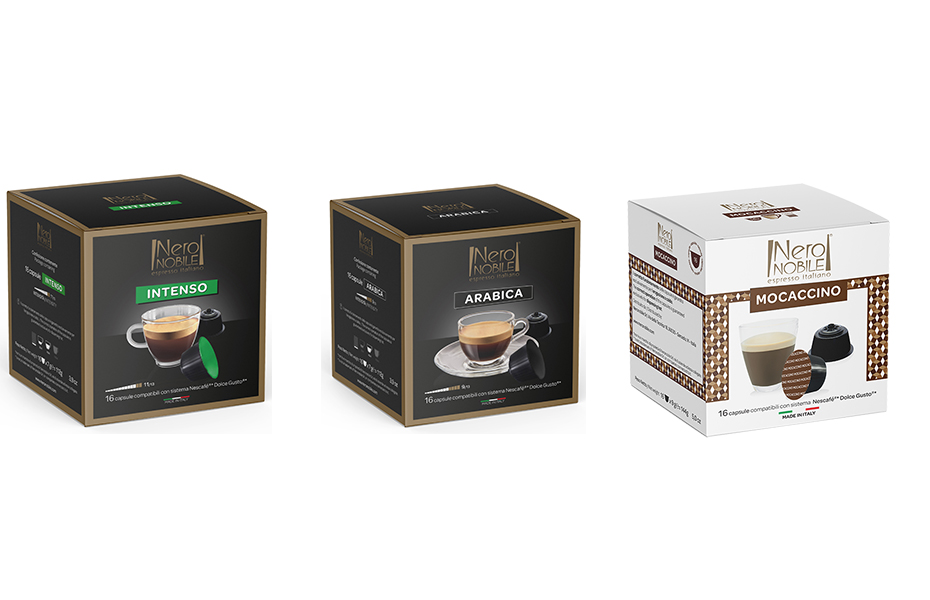 Ιταλικές Κάψουλες ΚΑΦΕ συμβατές με μηχανές DOLCE GUSTO: Η Καλύτερη τιμή της αγοράς (από 0,25€/κάψουλα)! Απολαύστε αρωματικό Ristretto ή Espresso ή Lungo, από τη NeroNobile, την ηγέτιδα εταιρία στην Ιταλική βιομηχανία καφέ!