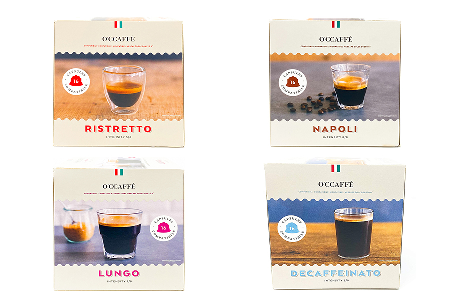 Ιταλικές Κάψουλες O'Ccaffè συμβατές με DOLCE GUSTO: Νέα Αναβαθμισμένη ποιότητα στην καλύτερη τιμή της αγοράς (από 0,233€/κάψουλα)! Απολαύστε αρωματικό Ristretto ή Espresso ή Lungo, από την O'Ccaffè, την ηγέτιδα εταιρία στην Ιταλική βιομηχανία καφέ!