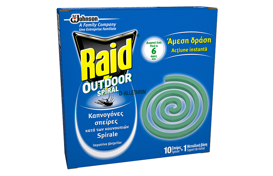 RAID Καπνογόνες Σπείρες 10 τεμαχίων: Aπό 2€ για 1-3 συσκευασίες, για αποτελεσματική προστασία από τα κουνούπια