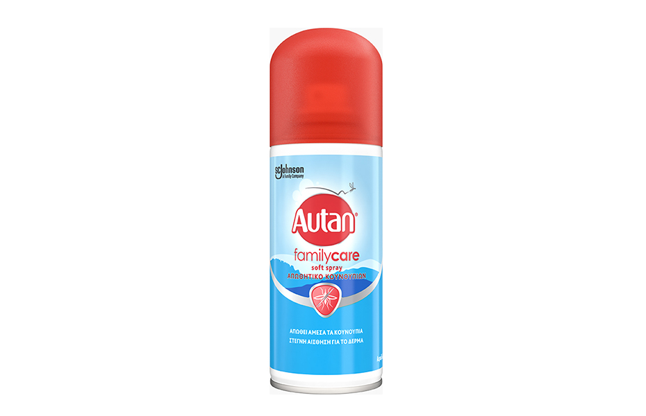 AUTAN Family Care Soft Spray: Aπό 7€ για 1-3 συσκευασίες 100ml, για κορυφαία προστασία από τα κουνούπια όπου και αν βρίσκεστε