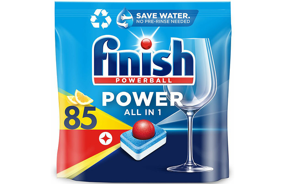 FINISH Ταμπλέτες Πλυντηρίου Πιάτων POWER ALL IN 1 Lemon: Από 13,5€ για 85-340 Ταμπλέτες! Η Καλύτερη τιμή της αγοράς (0,15€/ταμπλέτα)!