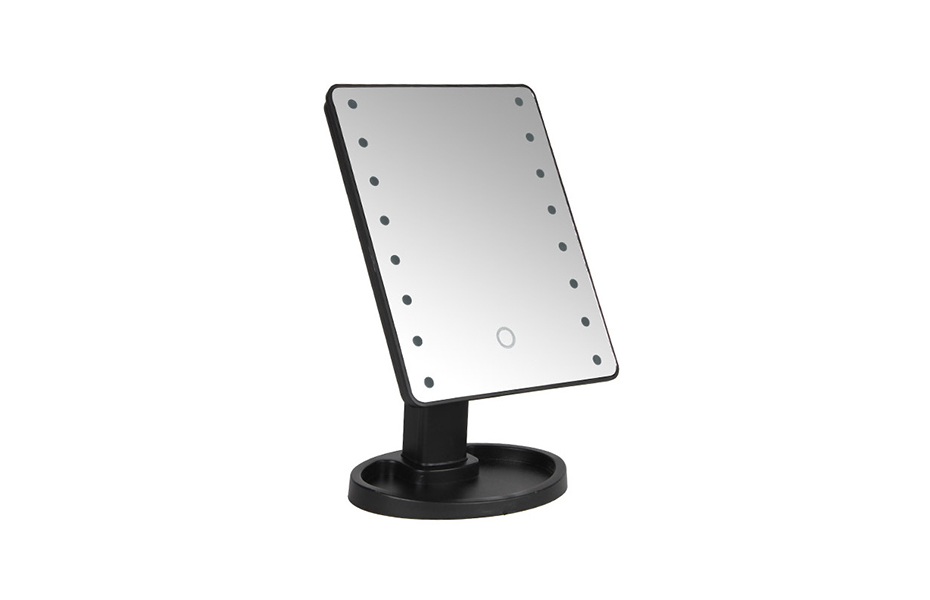 7,9€ από 29,9€ για Επιτραπέζιο Καθρέπτη με LED Φωτισμό και Κουμπί Αφής L16-Black